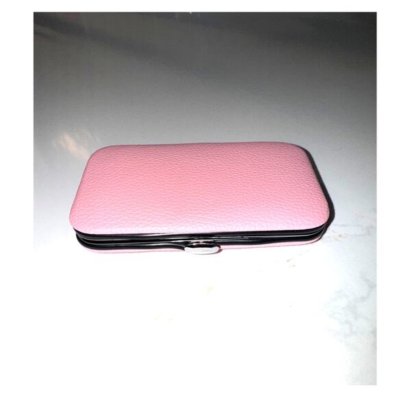 Nails Manicure Travel 8pc Mini Grooming Set Scissors Clippers Pink Hard Case - Picture 3 of 6